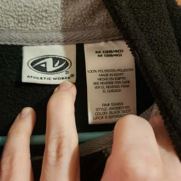 ๐ 3/$10 Athletic Works Men's Size Medium Polyester 1/4 Zip Pullover - Picture 5 of 7